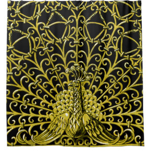Art Nouveau Gold Peacock