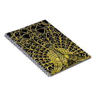 Art Nouveau Gold Peacock Notebook