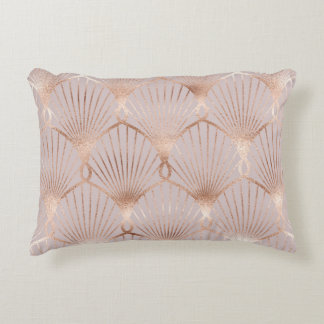 Art Nouveau Gold: Seamless Leaf Accent Pillow