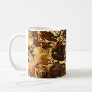 Art Nouveau: Golden Brown Vintage Coffee Mug