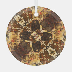 Art Nouveau: Golden Brown Vintage Glass Ornament