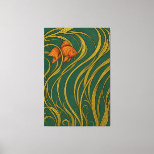 Art Nouveau Goldfish Canvas Print