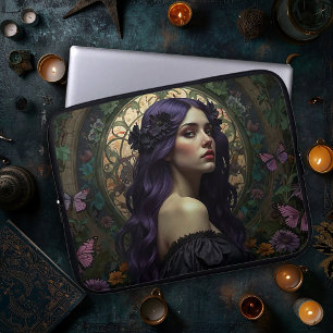 Art Nouveau Gothic Woman Laptop Sleeve