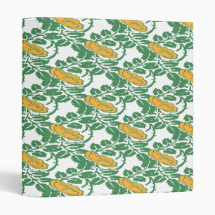 Art Nouveau Green Buttercup floral wallpaper Binder