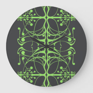 Art Nouveau Green Ornament Clock