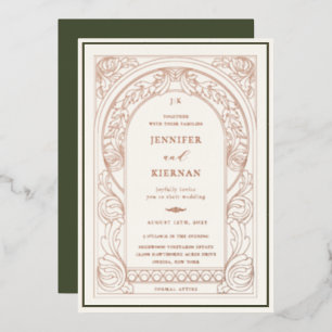 Art Nouveau Greenery Arch Wedding