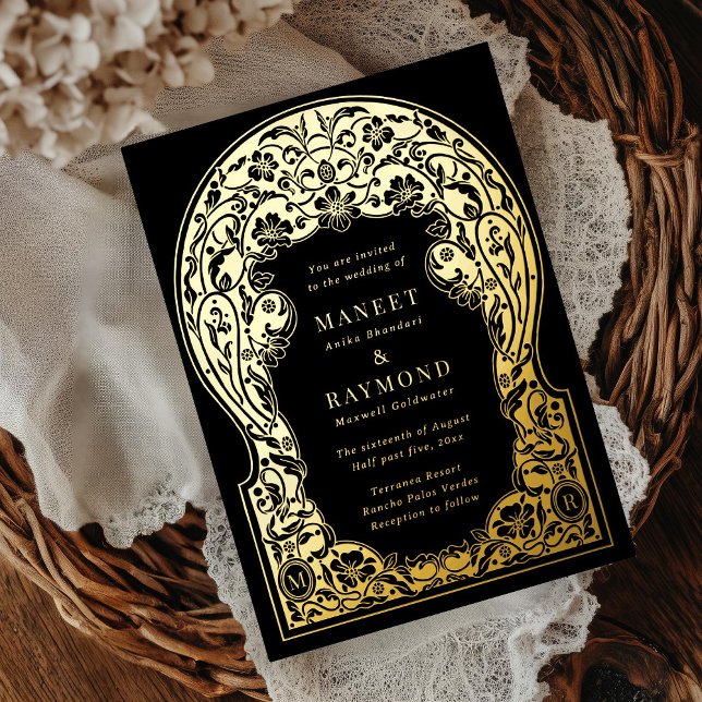 Art Nouveau Hand Drawn Blossoms Initials Wedding (Creator Uploaded)