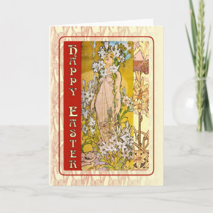 Art Nouveau Happy Easter Holiday Card