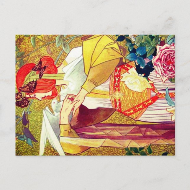 Art Nouveau  Holiday Postcard (Front)