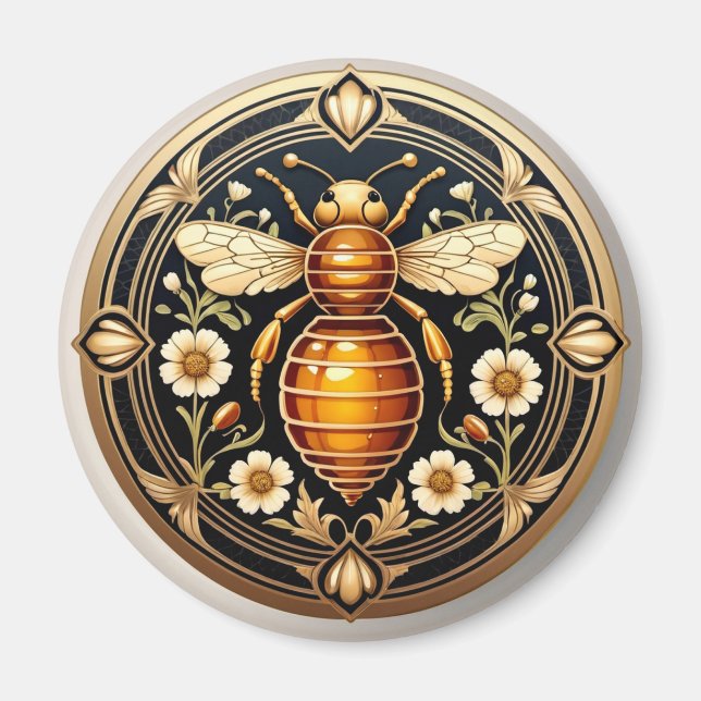 Art Nouveau Honey Bee Magnet (Front)