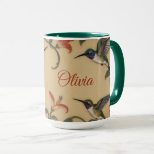 Art Nouveau Hummingbird Mug