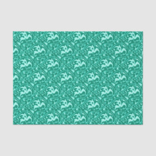 Art Nouveau Ikat - Turquoise and Aqua Tissue Paper