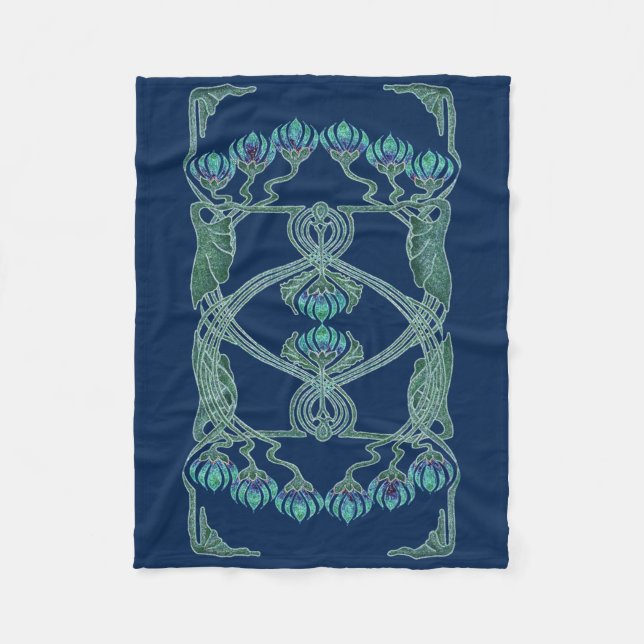 Art Nouveau Inspiration I Fleece Throw (Front)