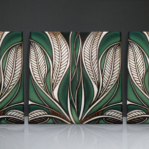 Art Nouveau Inspired Classic Floral Geometric Tile