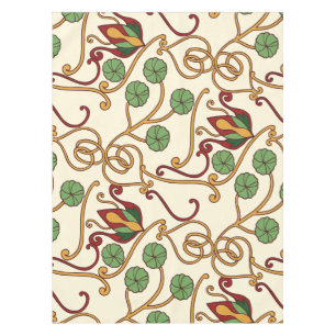 Art Nouveau-inspired floral design Tablecloth
