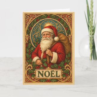 Art Nouveau Inspired Santa Claus Card