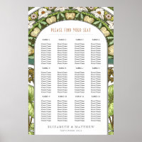 Art Nouveau Inspired Wedding Seating Chart