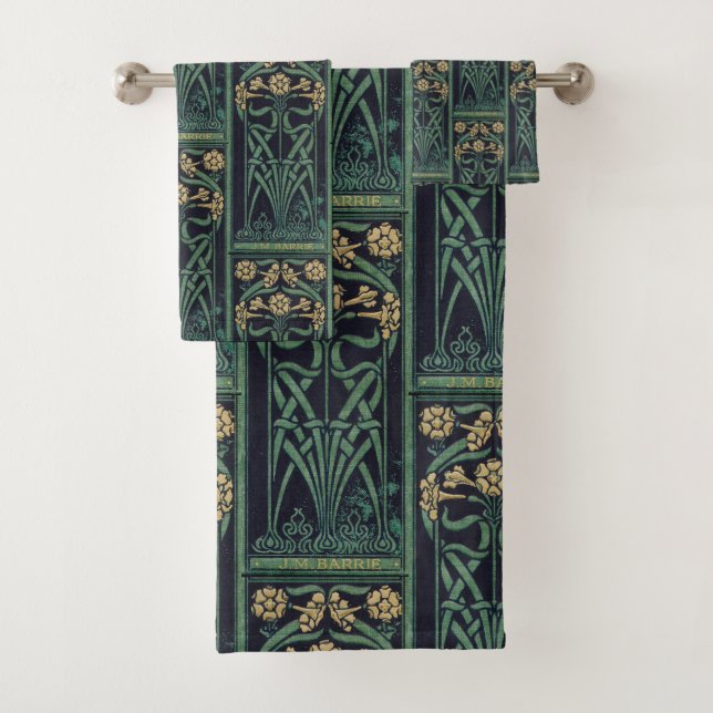Art Nouveau J.M. Barrie Bath Towel Set (Insitu)