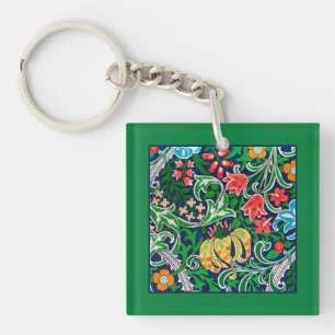 Art Nouveau Jacobean Floral, Vert émeraude