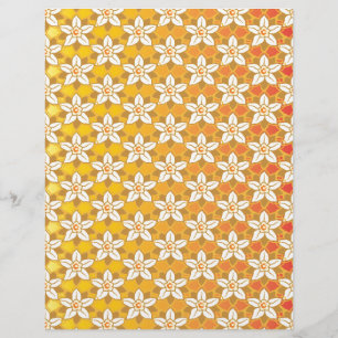 Art Nouveau jaune Jonquil papier peint fleuri damé
