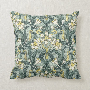 Art Nouveau Jonquil Design Pillow