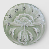 Art nouveau jugendstil flower tile crackle finish