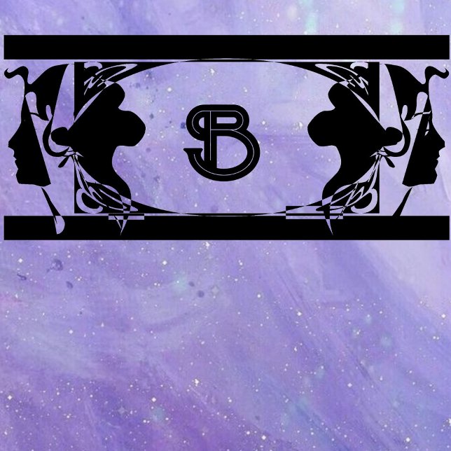 Art nouveau ladies Frame  Self-inking Stamp (Creator Uploaded)