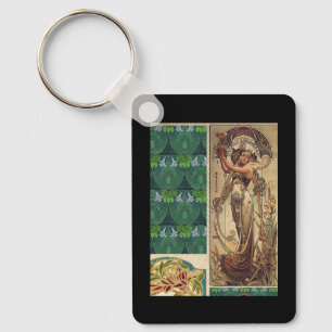Art Nouveau Ladies  Keychain