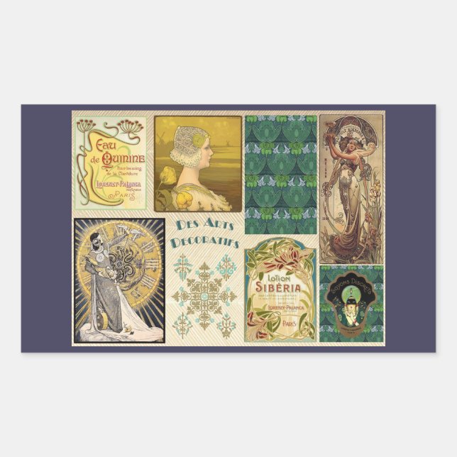 Art Nouveau Ladies Sticker (Front)