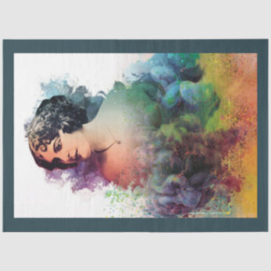 Art Nouveau Lady 13 Decoupage Tissue Paper