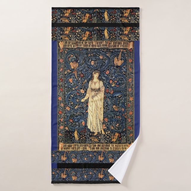 Art Nouveau Lady Bird Morris Flower Bath Towel Set (Bath Towel)