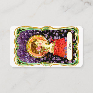 Art Nouveau Lady Business Card