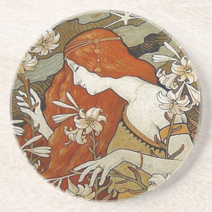 Art Nouveau Lady Coaster