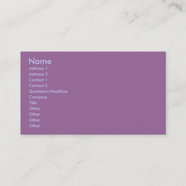 Art Nouveau Lady in a Garden Business Card (Front)