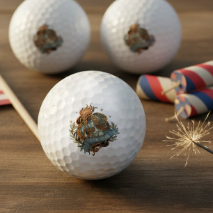 Art Nouveau Lady Liberty USA 250 Motif ID1303 Golf Balls