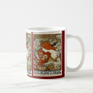 Art Nouveau Lady & Lilies Mug