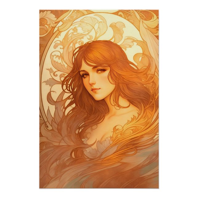 Art Nouveau Lady Poster (Front)