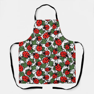 Art Nouveau Ladybug Insects Pattern Apron