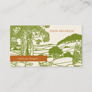 Art Nouveau Landscape Business Card