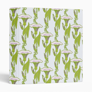 Art Nouveau light Ipomoea floral wallpaper art Binder