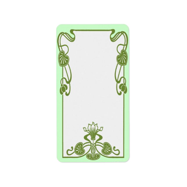 Art nouveau lilies label (Front)