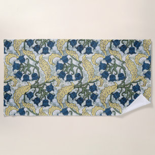 Art Nouveau Lily of the Valley Flower Verneuil Beach Towel