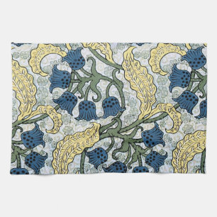 Art Nouveau Lily of the Valley Flower Verneuil  Kitchen Towel