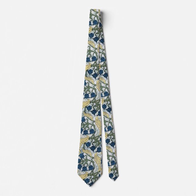 Art Nouveau Lily of the Valley Flower Verneuil  Tie (Front)