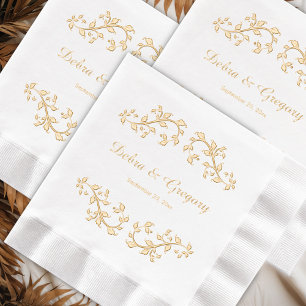 Art Nouveau Luxurious Wedding and any event Foil Napkins