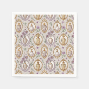 Art Nouveau Luxury Perfume Bottles Floral Pattern Napkin