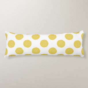 Art Nouveau Mackintosh Roses Retro Floral Yellow Body Pillow