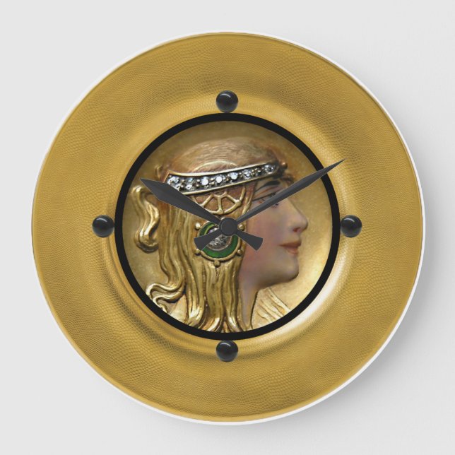 Art Nouveau Medallion Large Clock (Front)