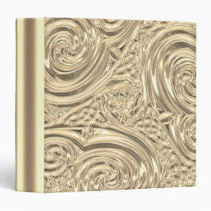 Art nouveau metal swirl floral design 1.5" binder