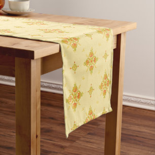 Art Nouveau Mission Style Bands of Tulips pattern Short Table Runner